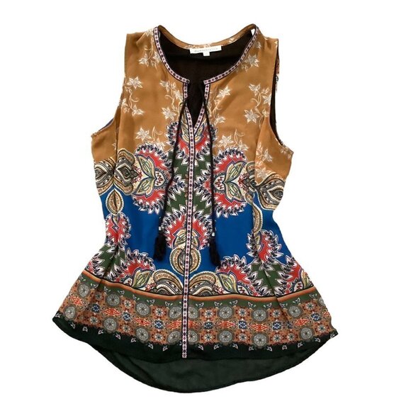 Daniel Rain Tunic Floral Sleeveless Top Sz M #74M - Picture 5 of 8